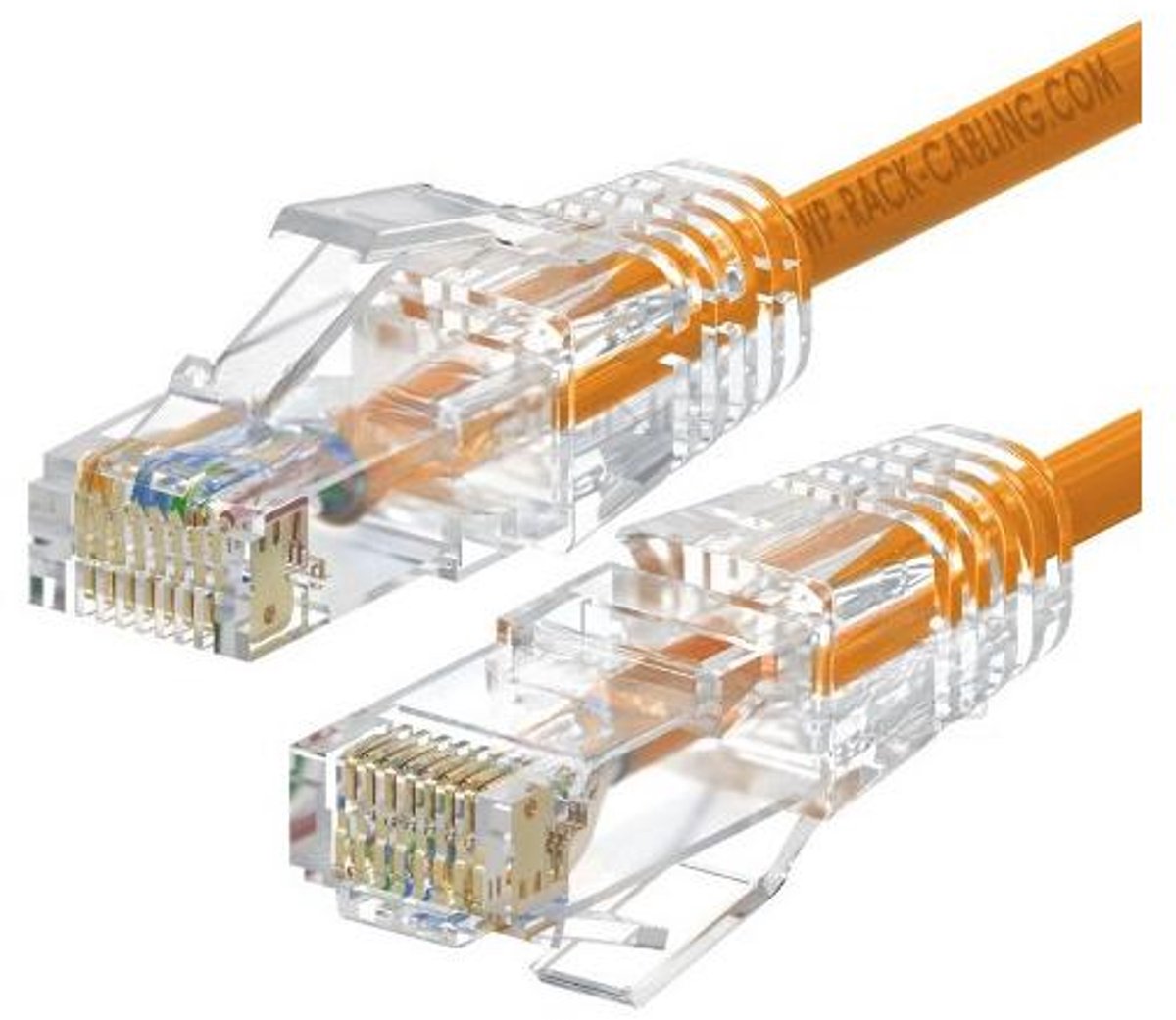 WP WPC-PAT-6AU020O-S netwerkkabel Oranje, Transparant 2 m Cat6a U/UTP (UTP)