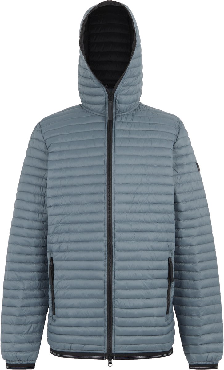 Gevulde Jas Hiking Heren Zipper Met Hood Blauw