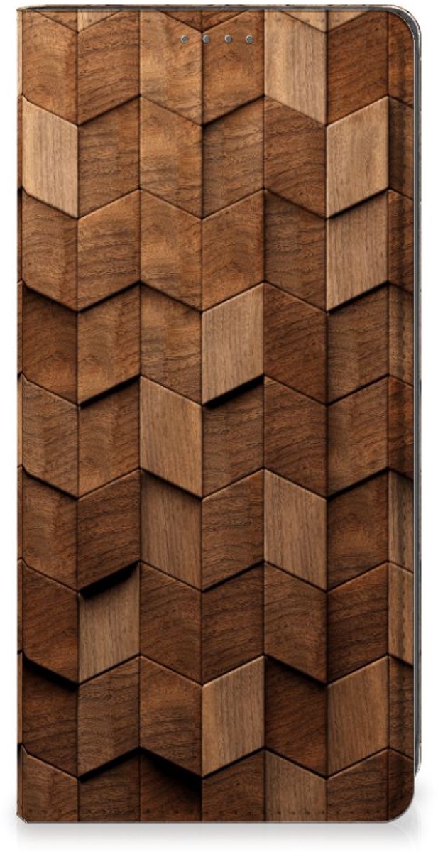 Book Wallet Case voor OnePlus Nord CE 2 Lite 5G Wooden Cubes