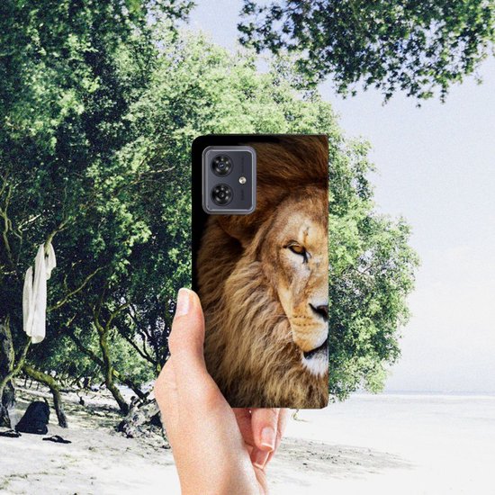 Coque Motorola Moto G54 avec motif lion