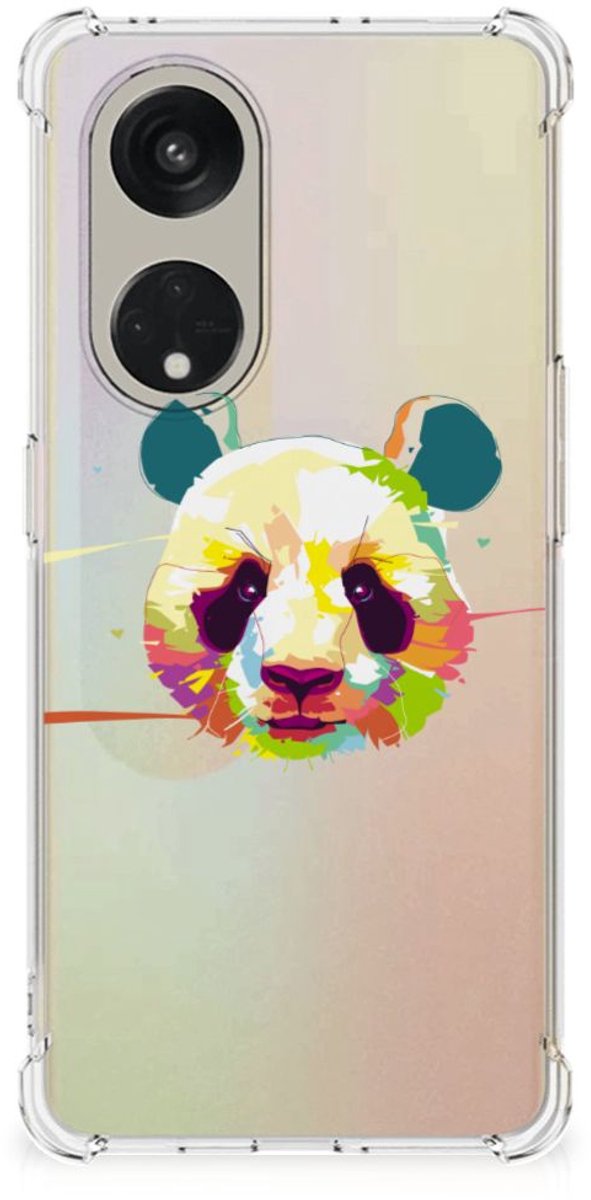 OPPO Reno8 T 5G Stevig Bumper Hoesje Panda Color