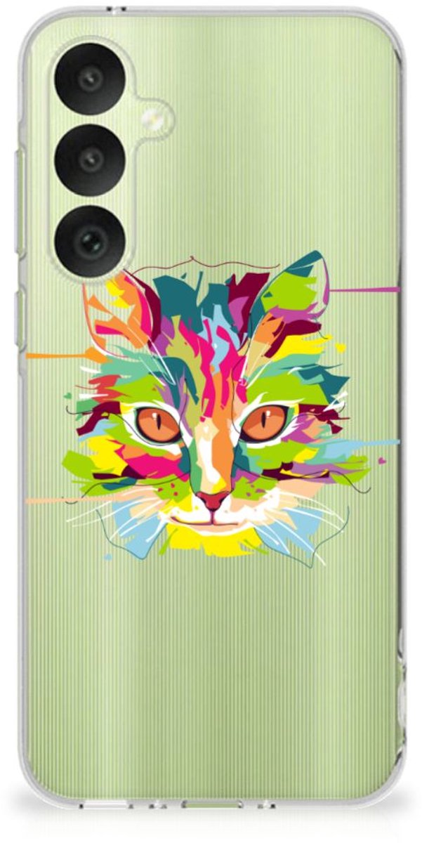 Samsung Galaxy A35 Telefoonhoesje met Naam Cat Color