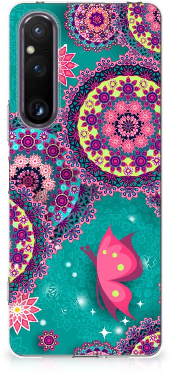 Sony Xperia 1 V Hoesje maken Cirkels en Vlinders