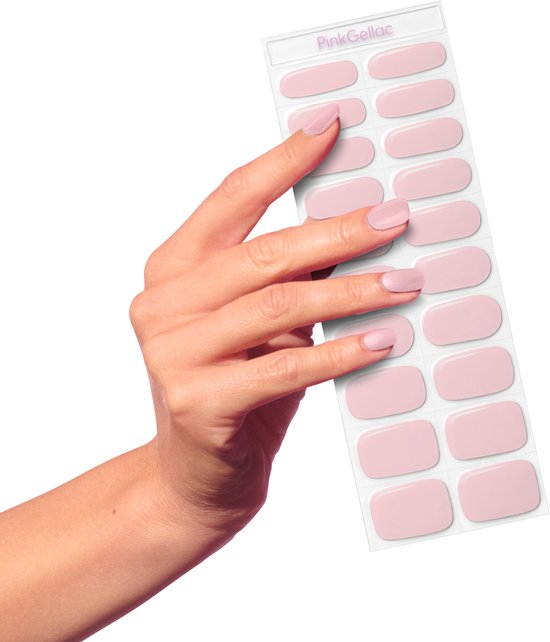 Pink Gellac UV Nagelstickers - Gellak Stickers 0003 Toasted Nude - Nail Art Gel Stickers voor Nagels - 20 stuks in 10 maten