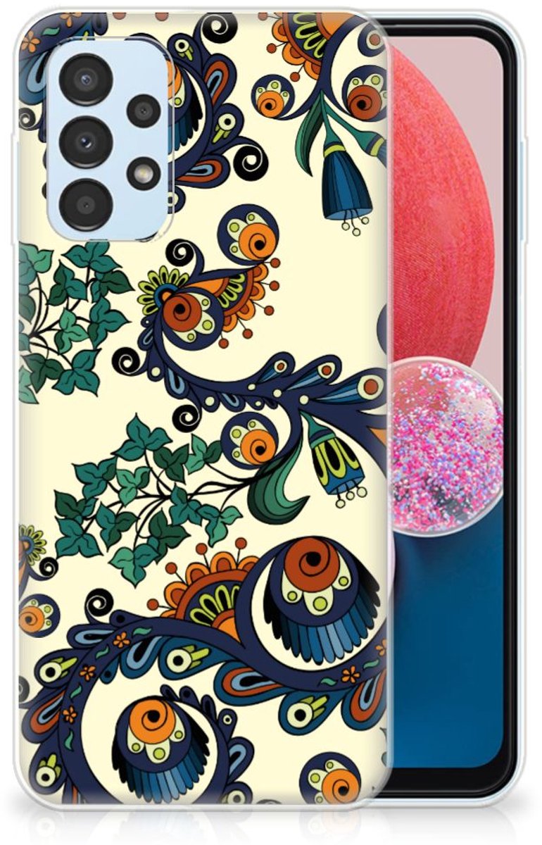 Siliconen Hoesje Samsung Galaxy A13 4G Barok Flower