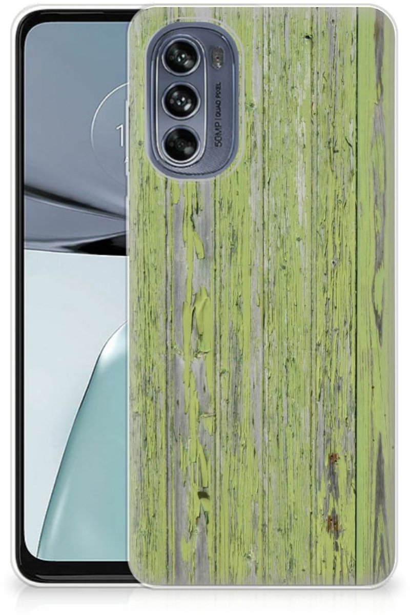Motorola Moto G62 5G Bumper Hoesje Green Wood