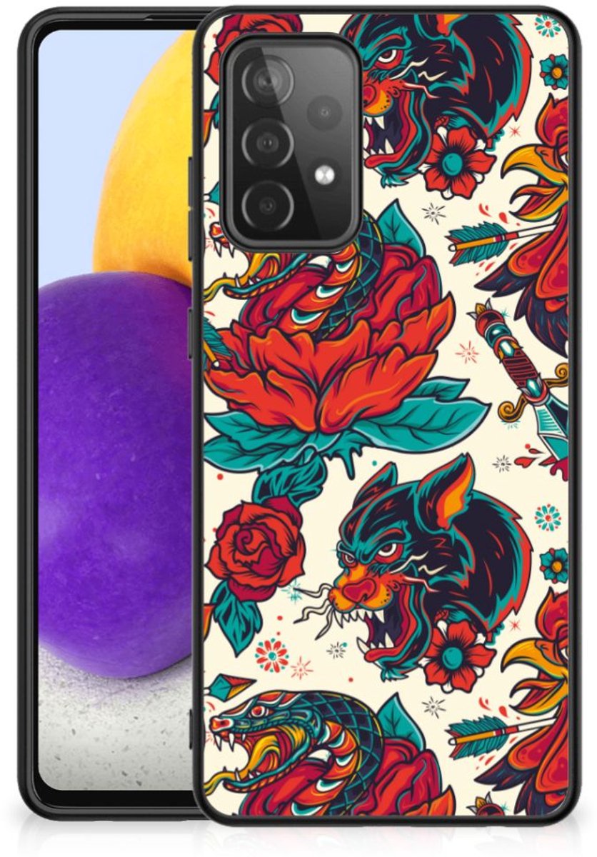 Silicone Back Case voor Samsung Galaxy A72 (5G/4G) Old Skool