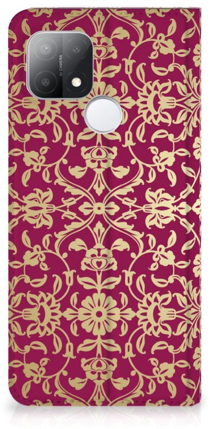 Bookcase Idées cadeaux OPPO A15 OPPO de téléphone avec photo Baroque Pink