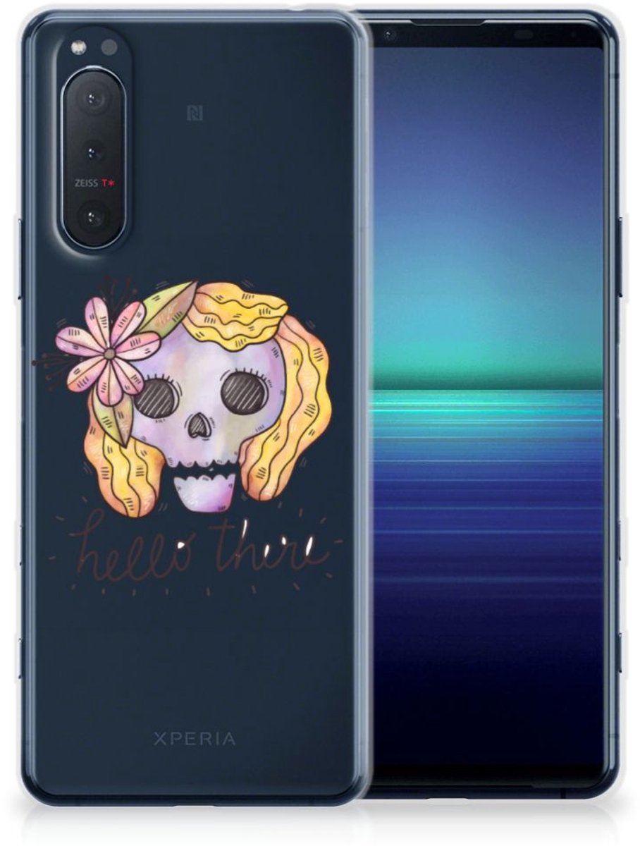 Silicone Back Case Sony Xperia 5II Boho Skull