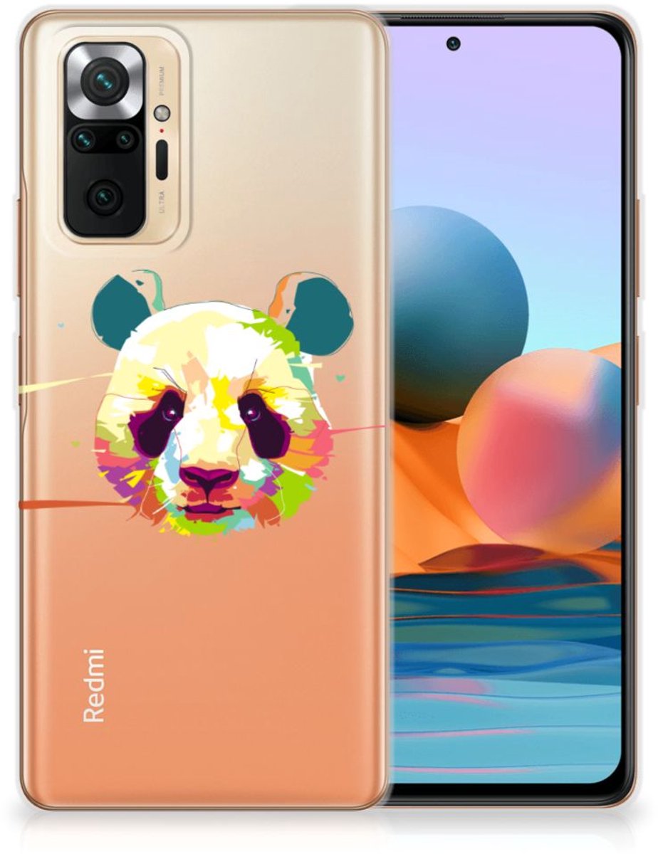 Xiaomi Redmi Note 10 Pro Telefoonhoesje met Naam Panda Color