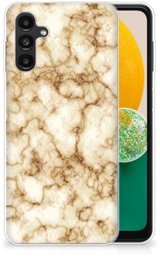 Coque pour Samsung Galaxy A13 Housse TPU Silicone Etui Or Marbre