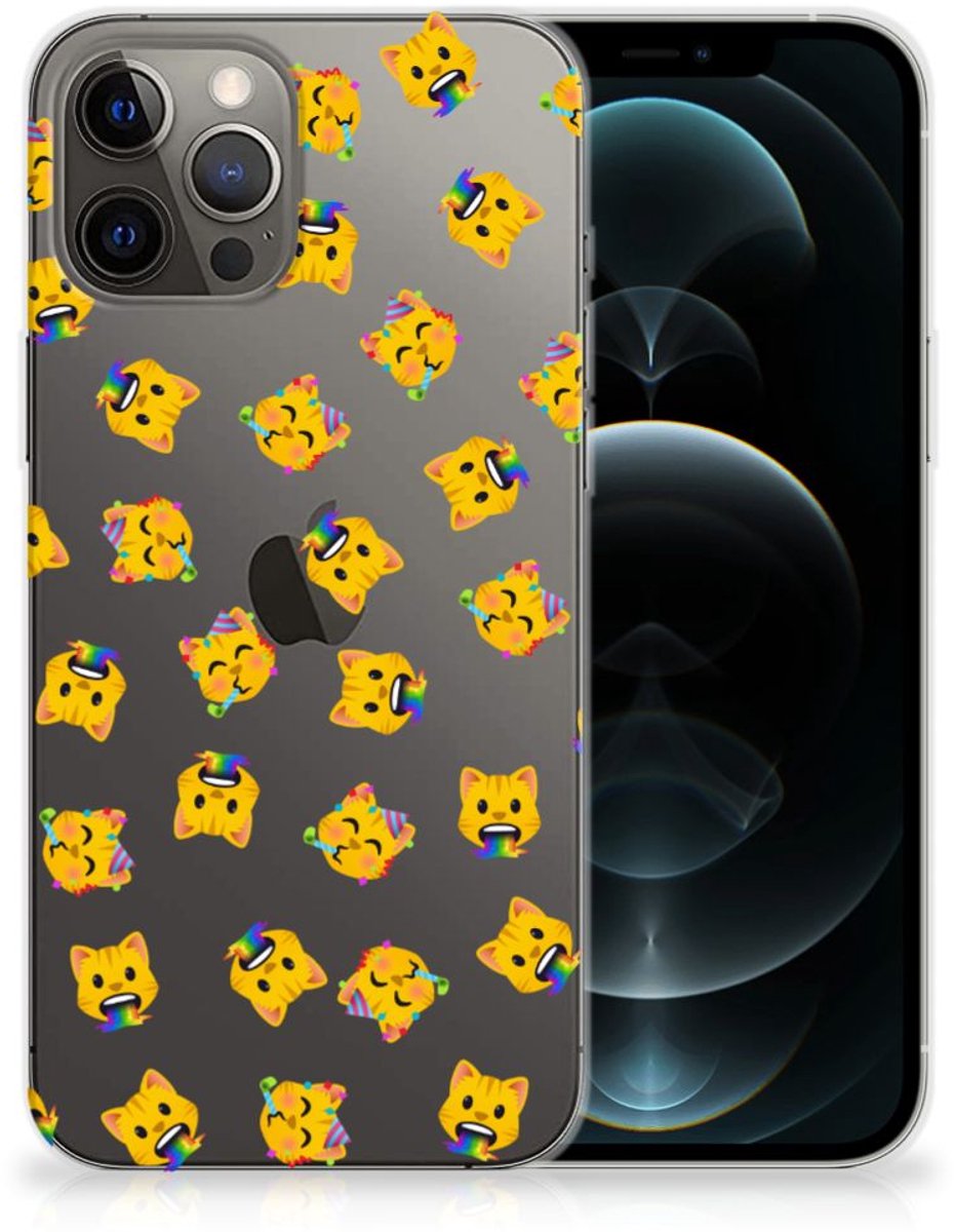 TPU bumper voor iPhone 12 Pro Max Katten Emojis