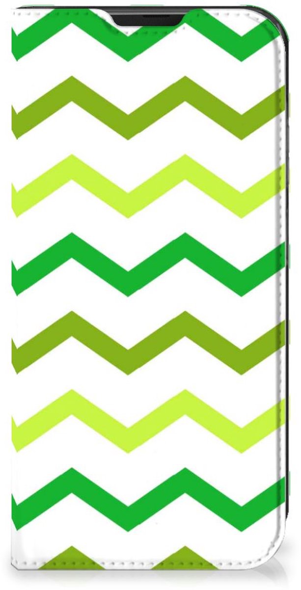 Samsung Galaxy Xcover 6 Pro Hoesje met Magneet Zigzag Groen