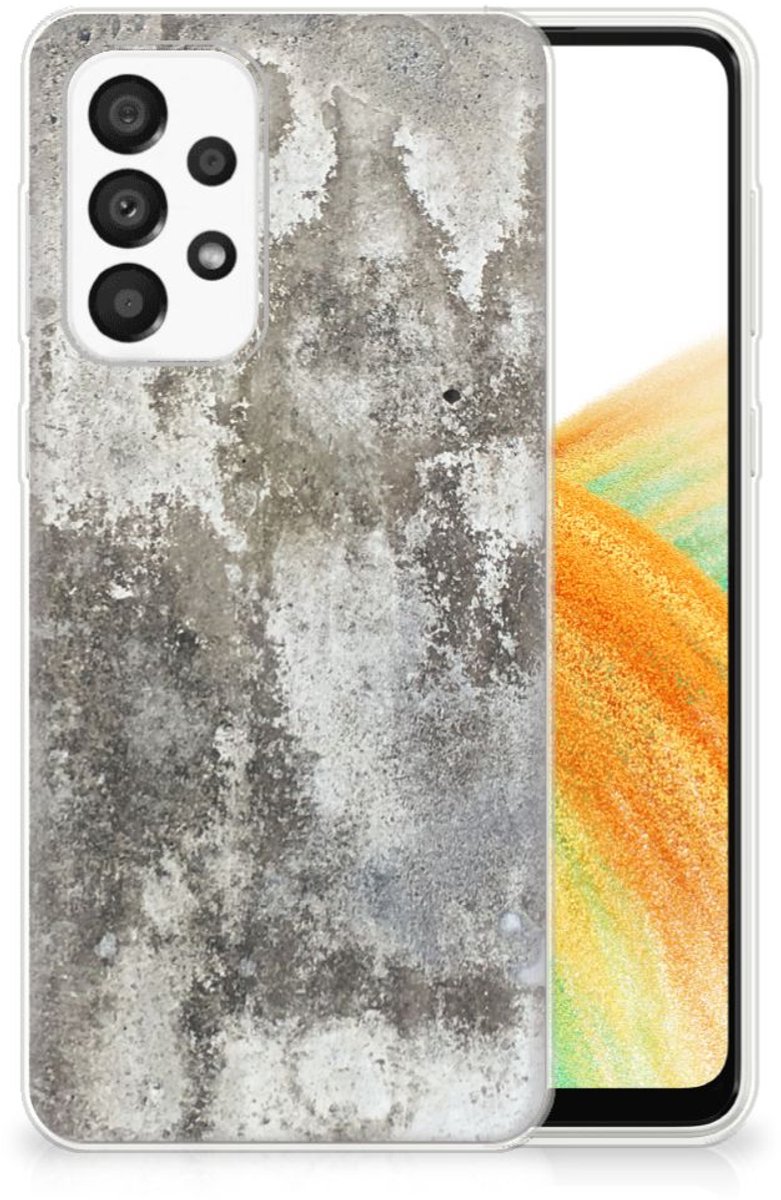 Samsung Galaxy A33 5G TPU Siliconen Hoesje Beton Print