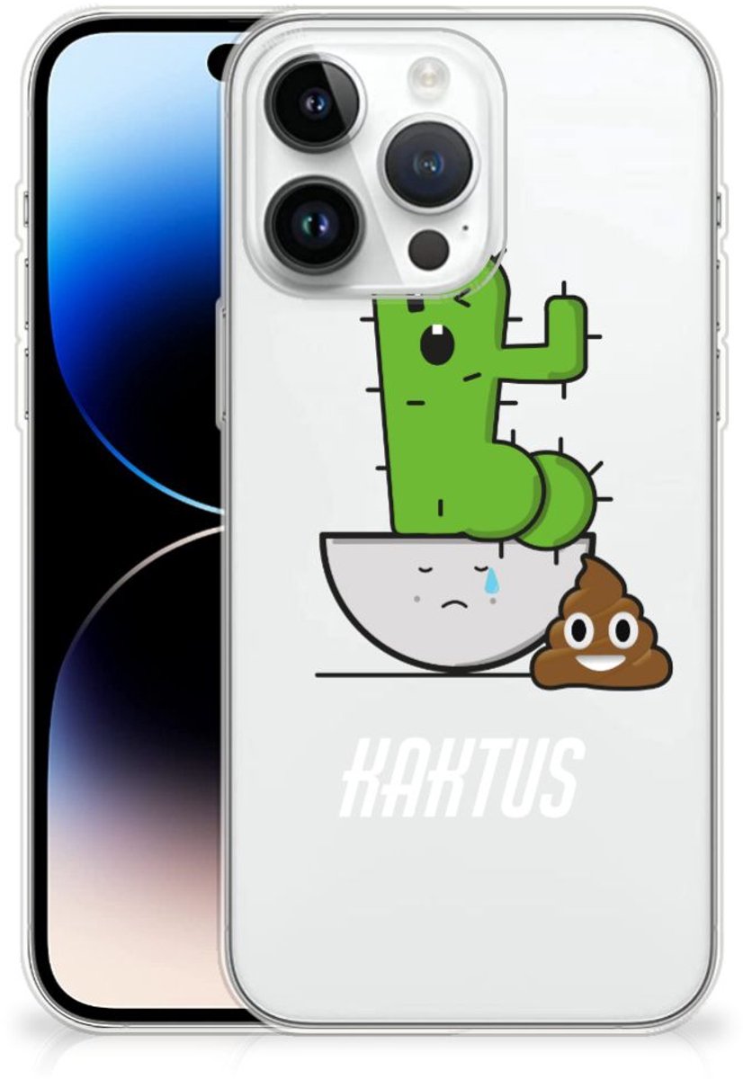 iPhone 14 Pro Max Telefoonhoesje met Naam Cactus Poo