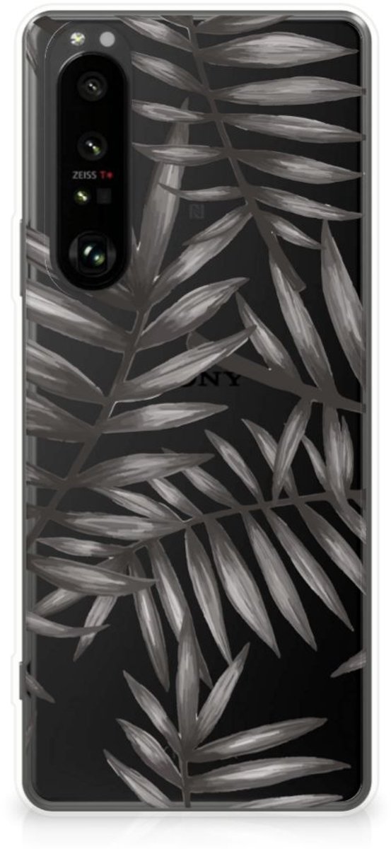 Sony Xperia 1 III TPU Case Leaves Grey