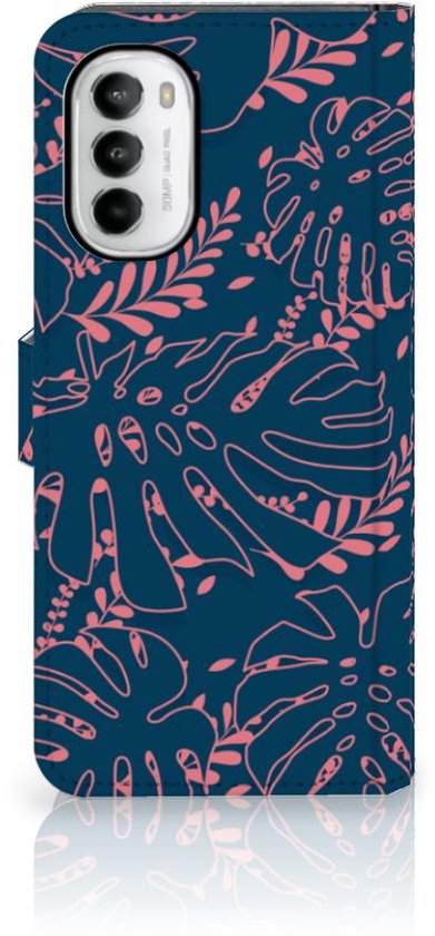 Portefeuille Motorola Moto G52 | Moto G82 Coque Compatible avec Feuilles De Palmier