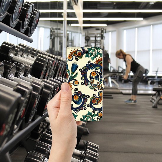 Coque avec pour OPPO A54 5G | A74 5G | A93 5G Portefeuille Baroque Fleur