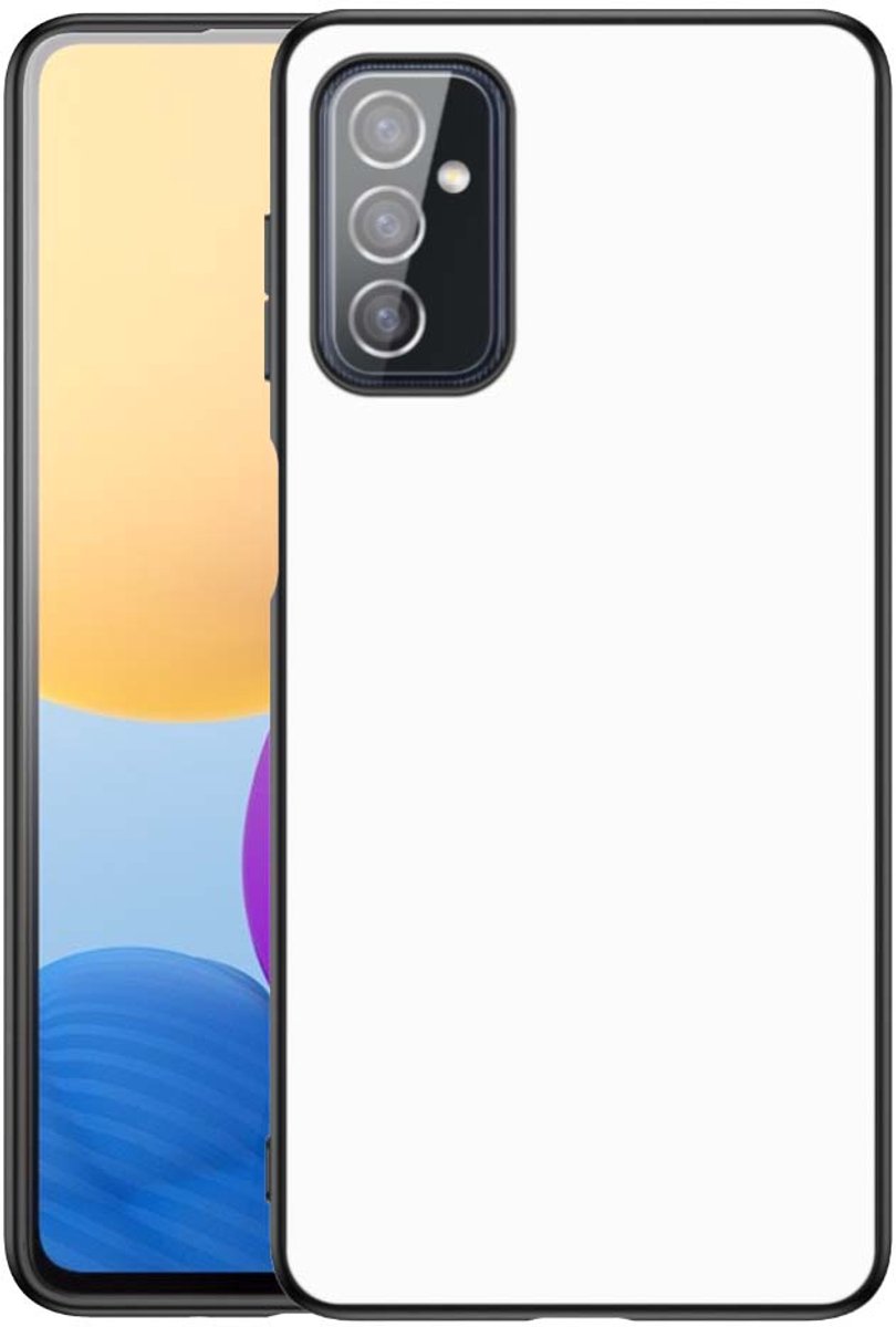 Backcover Samsung Galaxy M52 Telefoonhoesje Zwart/wit