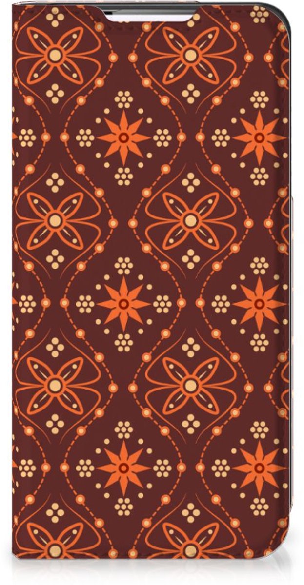 Book Case voor Samsung Galaxy S22 Hoesje met Magneet Batik Brown