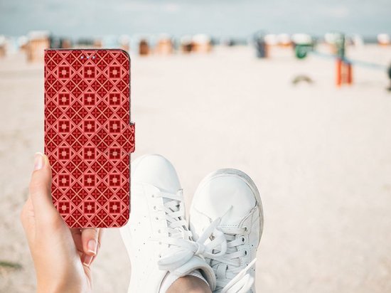 Etui Smartphone OPPO A74 4G Etui Portefeuille Batik Rouge