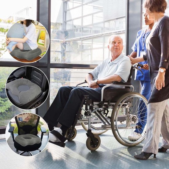 Auoketuo Anti-Decubitus Zitkussen – Orthopedisch Donut-Kussen, effectief tegen aambeien, prostaatklachten, stuitbeen-, ischias- en rugpijn, ideaal voor gebruik thuis, op kantoor (Groen