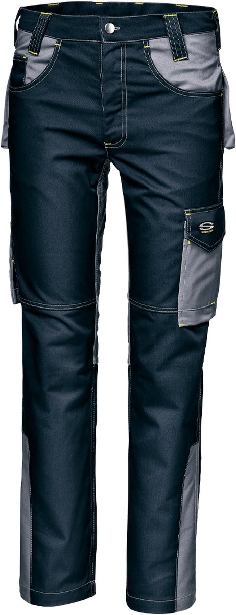 SIR SAFETY FUSION Werkbroek HEREN Grijs– 100% Katoen – Met Kniezak, Hamerlus, D-Ring & Multifunctionele Zakken