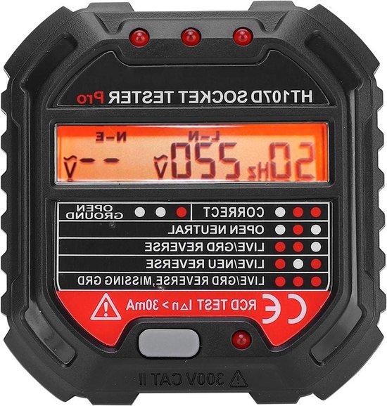 Veiligheidscheck Stopcontact KPS -CC820 Stopcontacttester En Stroomonderbrekerzoeker Zonder De Testen Stopcontact Bedrading