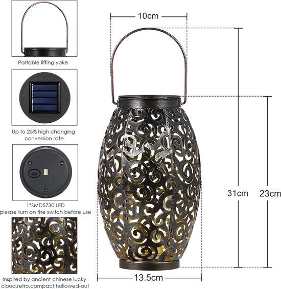 London solar lantaarn | Looppadverlichting| Midden hoog staand