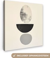 Tableau sur toile 20x20 cm - Décoration murale Beige - Japandi - Wabi sabi - Décoration murale murale salon - Décoration chambre - Accessoires chambre - Peintures sur toile