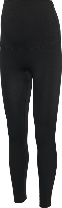 Zwarte sportlegging met hoge taille, op witte achtergrond.