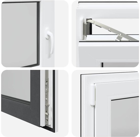 vidaXL - Fenêtre de cave - "RISOR" - 90x60 - cm - oscillo-battante-1/2 - DIN - gauche - anthracite