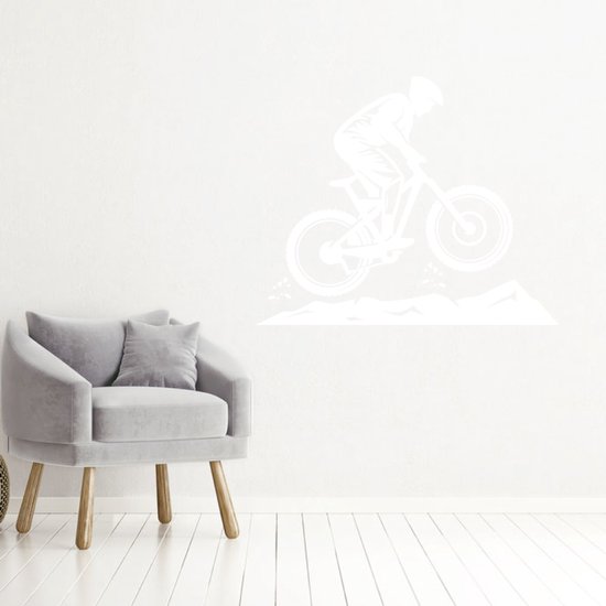 Muursticker VTT - Zwart - 140 x 114 cm - Muursticker4Sale