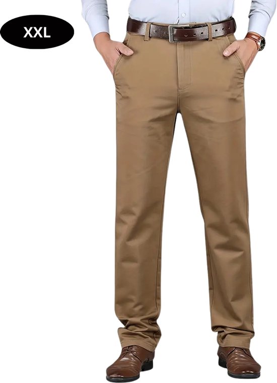 Pantalon de golf Livano Homme - Vêtements de golf - Golf - Accessoires de vêtements pour bébé de Golf - Pantalon intelligents - Beige XXL - Taille 54