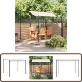 vidaXL Prieel Stof Crèmewit - 3x2,4m Stalen Frame Tuinpaviljoen - Prieel - Tuindecoratie - Buitenterras - Parasol