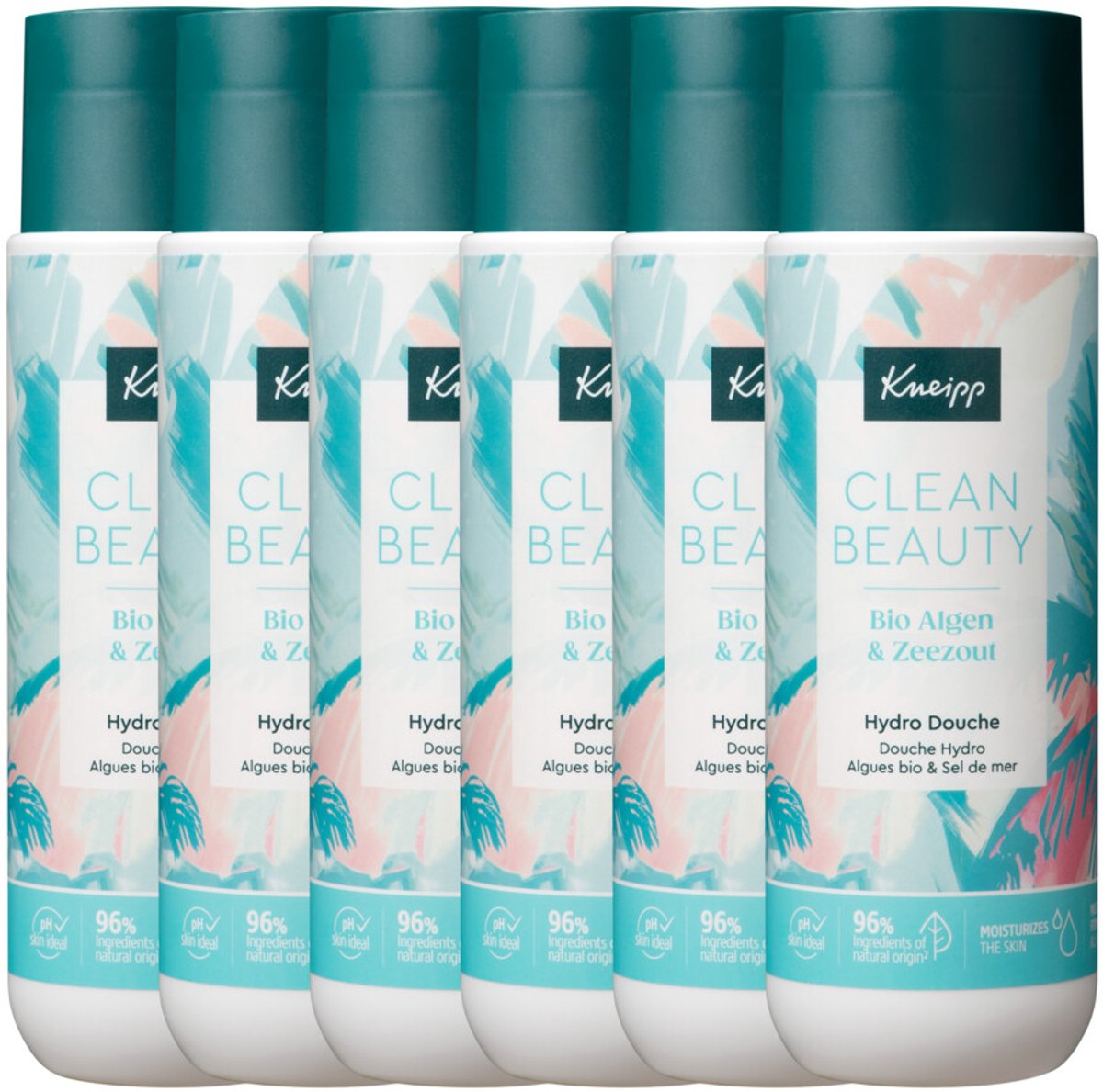 6x Kneipp Clean Beauty Douchegel Algen Zeezout 200 ml