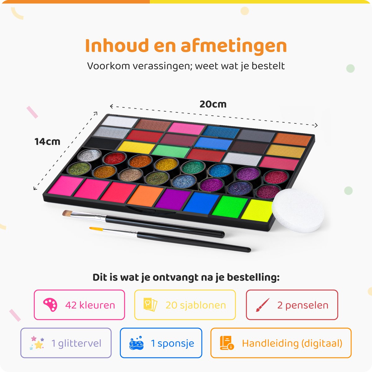 MOYKSRR Kinderschminke Set, Face Paint Body Paint für Kinder und Erwachsene, Karnevalsschminke