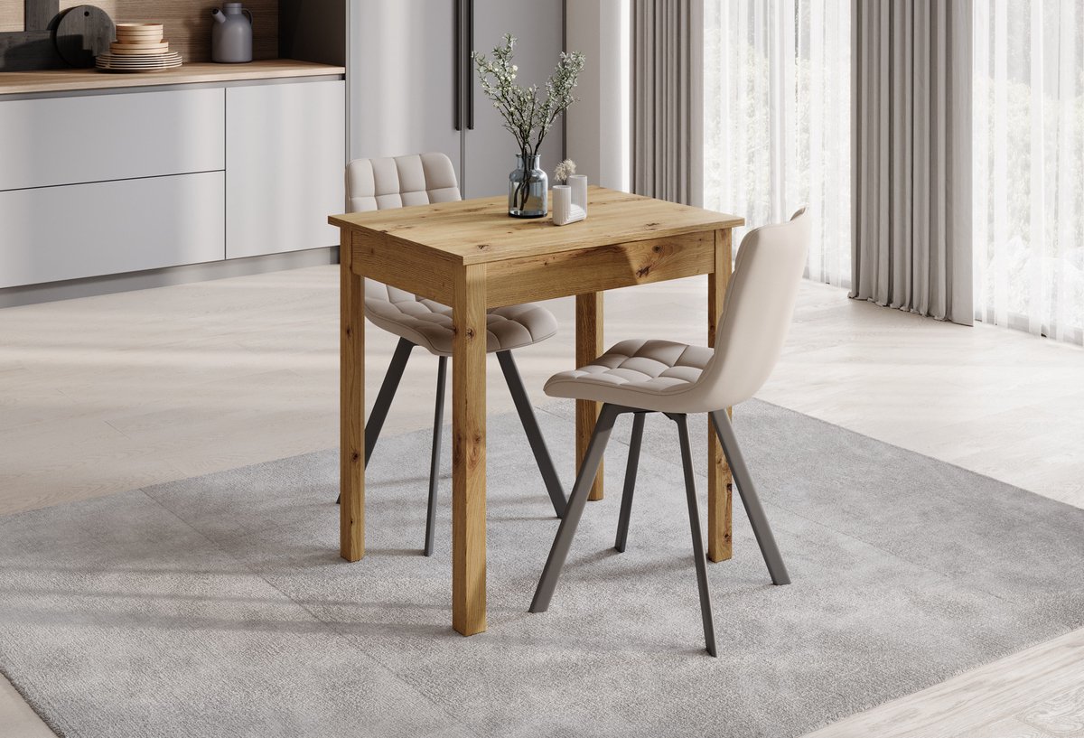 Meubella - Eetkamertafel Steve - Eiken - 75 cm