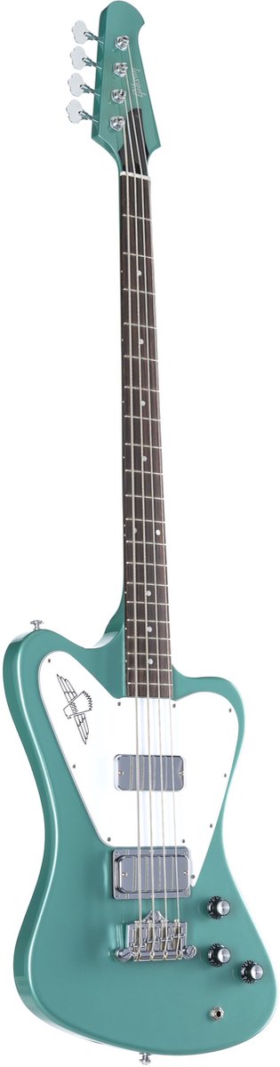 Gibson Non-Reverse Thunderbird Inverness Green elektrische basgitaar met koffer