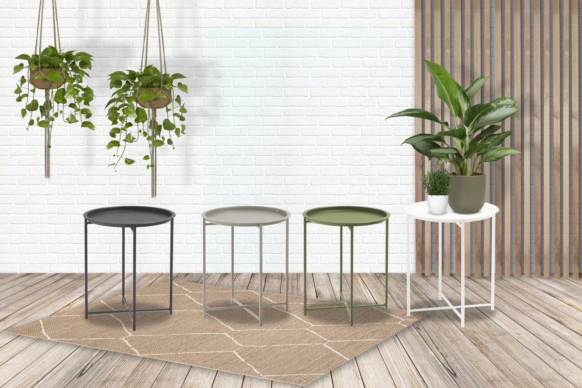Sens-Line Nora Table d'appoint - Ø46cm - Métal Noir