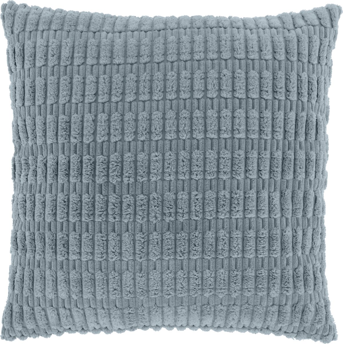 Unique Living CEDRO - Sierkussen - 45x45 cm - Ribmotief - Beach Blue