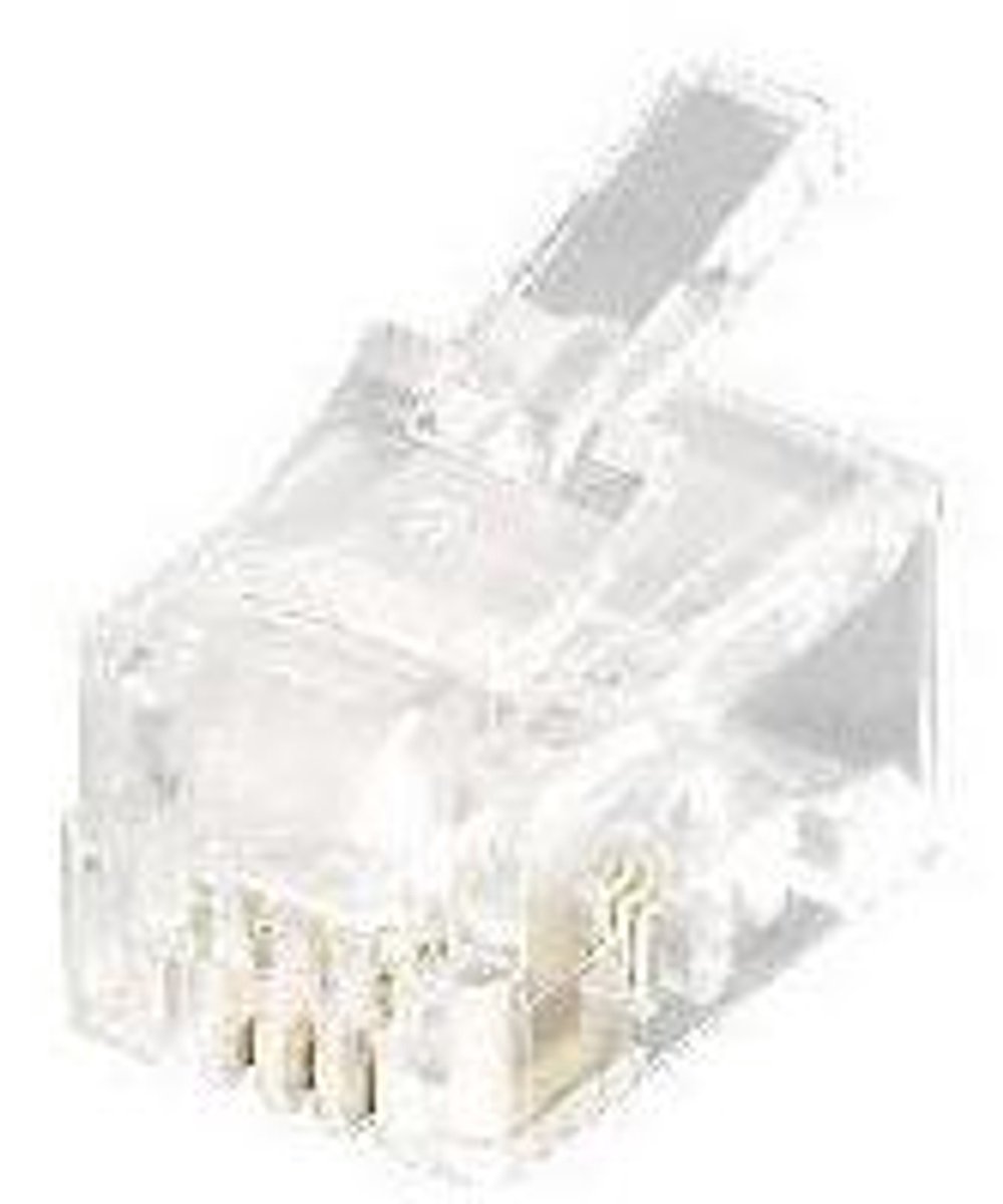 Equip 121111 kabel-connector RJ-11 (4P4C) Transparant