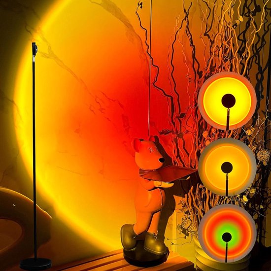 Lampe Zylo® Sunset - Éclairage d'ambiance - Lampe TikTok - 10 x 10 x 10 cm - Multicolore