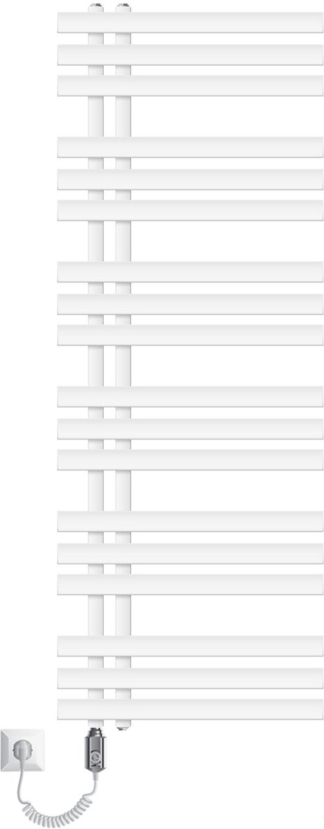 Badkamerradiator IJzer EM met verwarmingselement 900W 500x1400 mm Wit