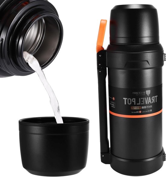 Thermos, Stainless King Thermosfles, Roestvrij Staal, Draaisluiting, 24 Uur Warm, 24 Uur Koud, Bpa-Vrij, 1,2 Liter