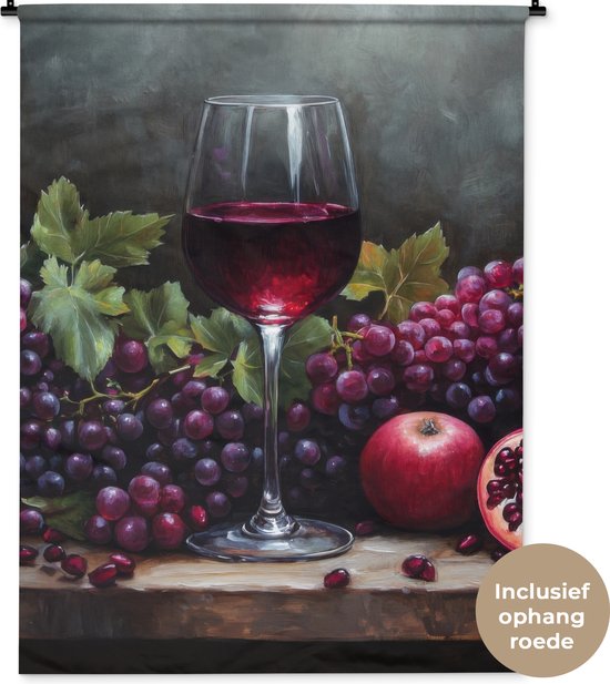 Tapisserie murale 120x160 cm - Vin - Fruits - Nature morte - Tapisserie - Tapisseries