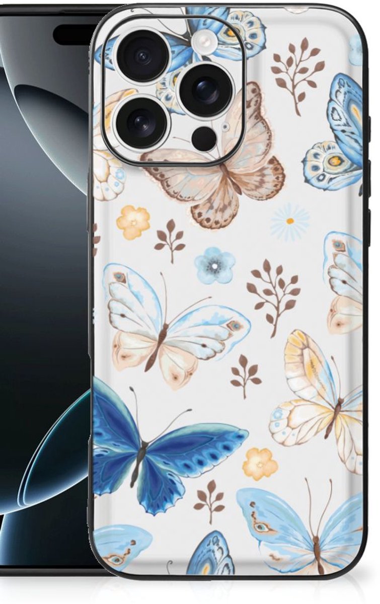 Dierenprint Telefoonhoesje voor iPhone 16 Pro Max Vlinder