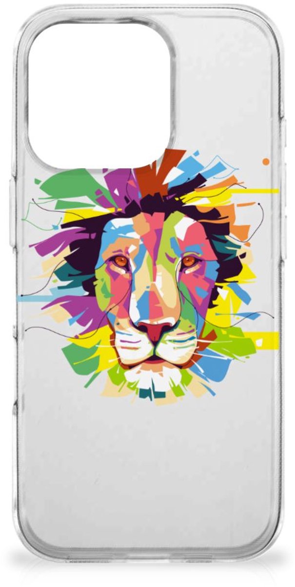iPhone 16 Pro Telefoonhoesje met Naam Lion Color