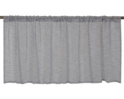 Elbersdrucke Bistro Gordijn Liem 48x140 cm grijs semi-transparant