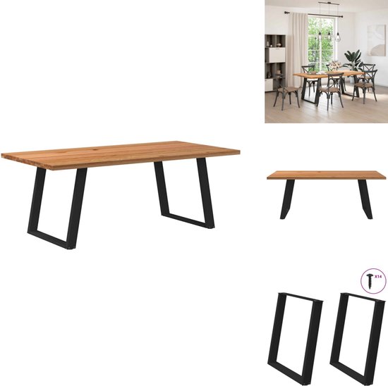 Vidaxl -eettafel -bruin -120 X 70 X 75 Cm -hout